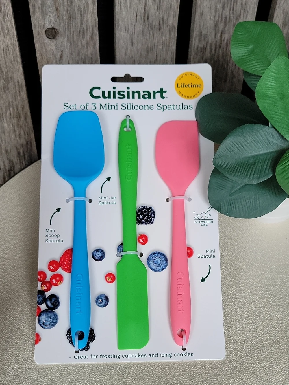 Cuisinart Mini Silicone Spatula Trio in Blue, Green & Pink